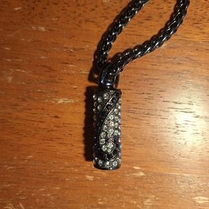 Black and Silver Pendant Necklace